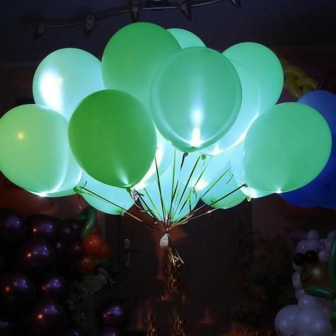 Светящийся зеленый шар - латекс 12"