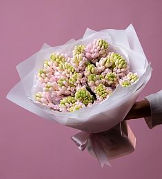 Букет из 25 нежно розовых гиацинтов