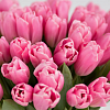 Букеты розовых тюльпанов