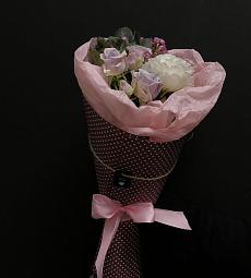 Mini 2.0 букет из гвоздик, хризантем  и роз