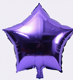 Шар - Фиолетовая фольгированная звезда 48 см
